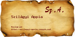 Szilágyi Appia névjegykártya